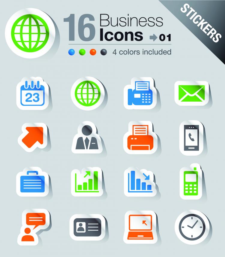 free vector Simple and practical icon 01 vector